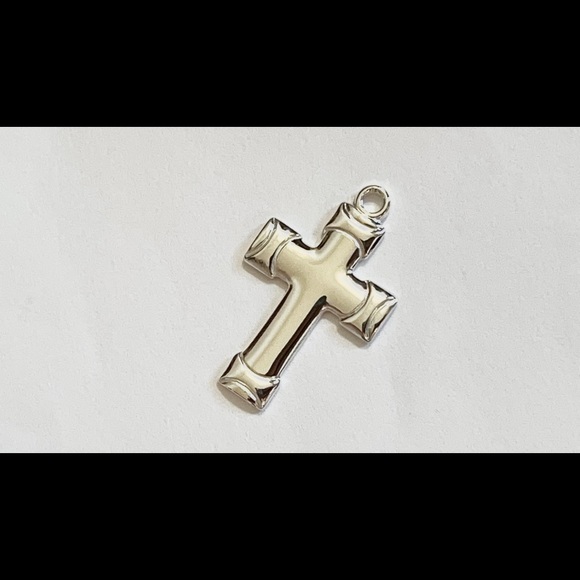 Sterling silver cross pendant charm NO chain just charm - Picture 2 of 6